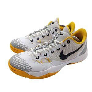 Nike Kobe 9 EM Shoes Mens Size 12 White Yellow Black Basketball Low 635578-107
